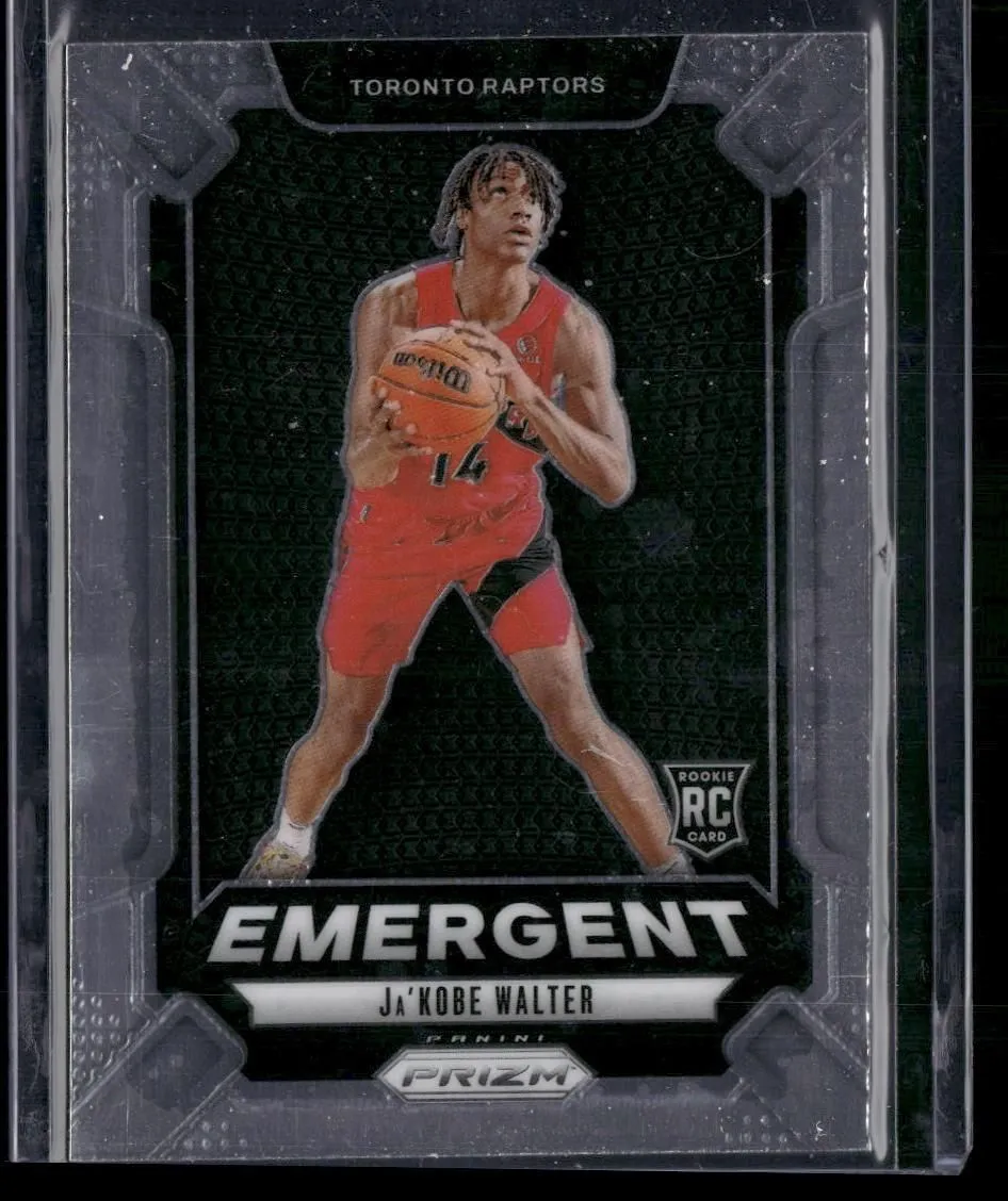 Product image for 2024-25 Panini Prizm #27 Ja'Kobe Walter Emergent Toronto Raptors