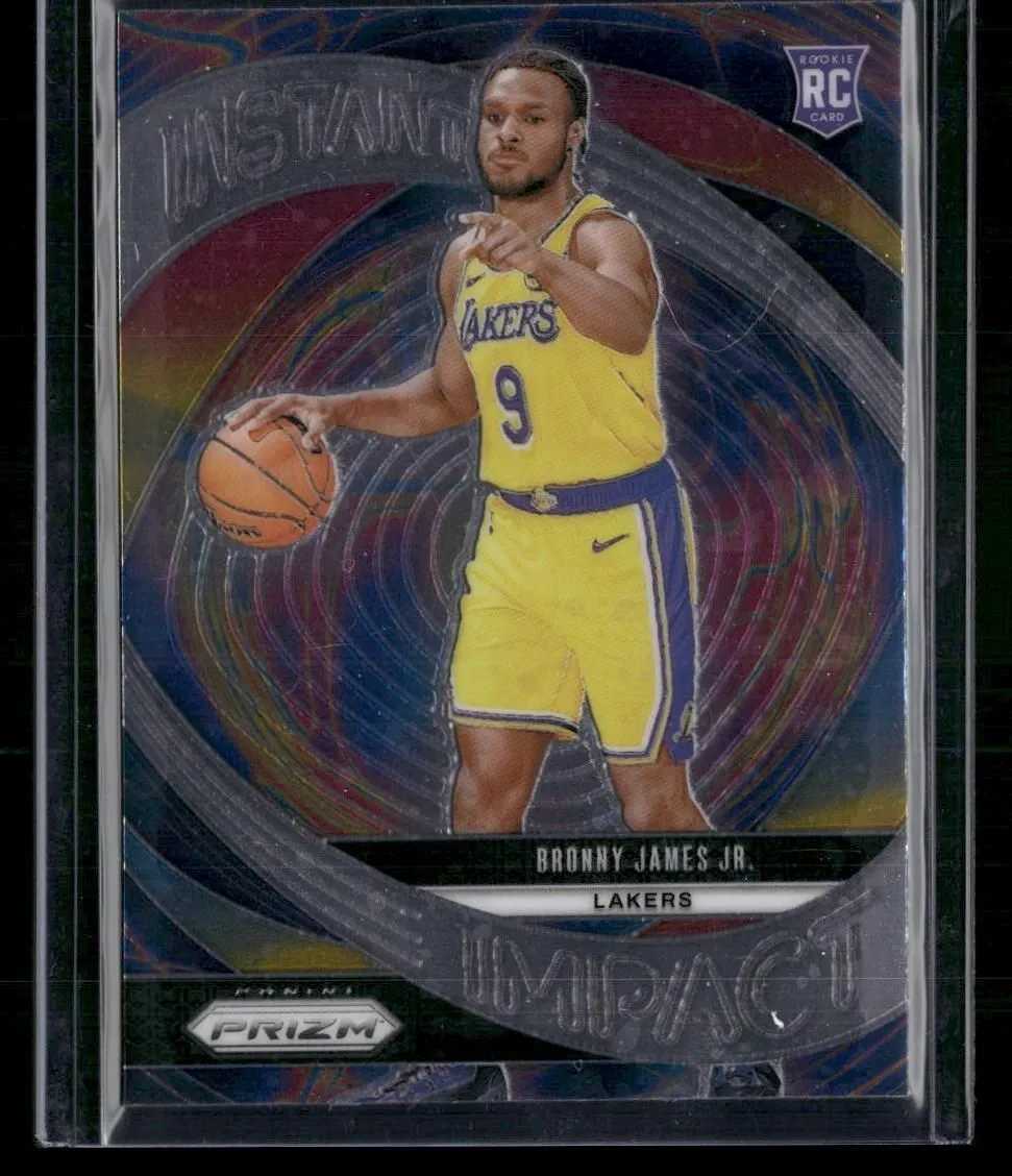 Product image for 2024-25 Panini Prizm #7 Bronny James Jr. Instant Impact Los Angeles Lakers