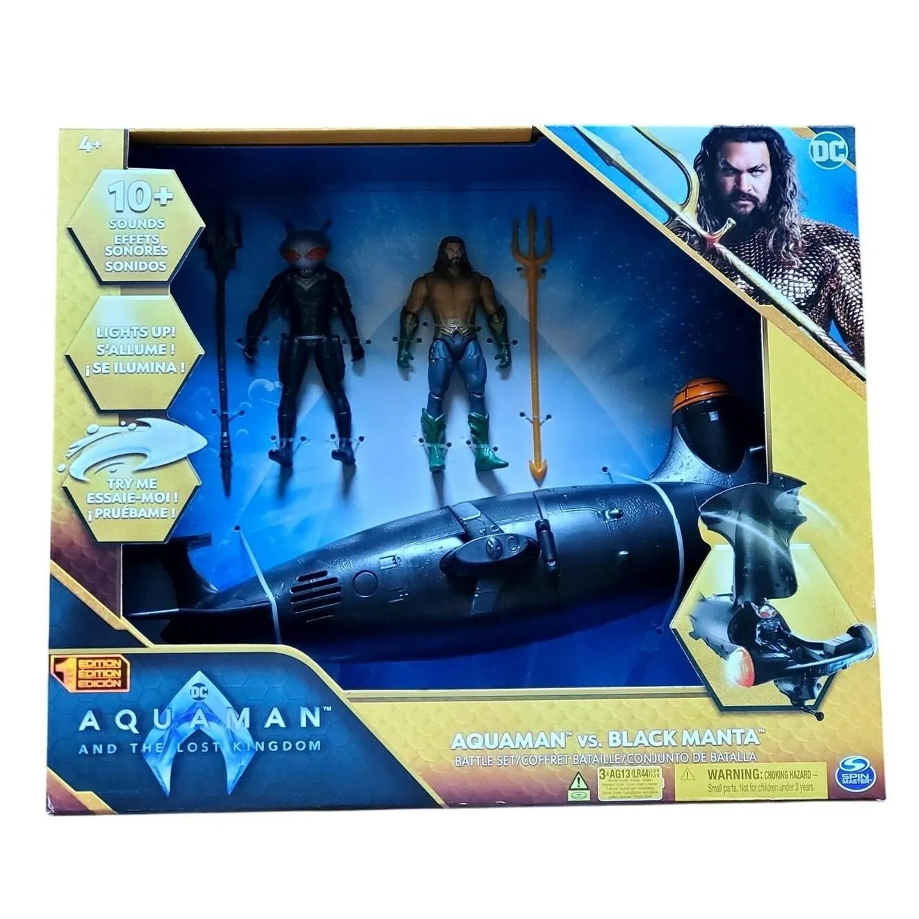 Product image for DC Comics Aquaman vs Black Manta Action Figure Battle Set with Submarine