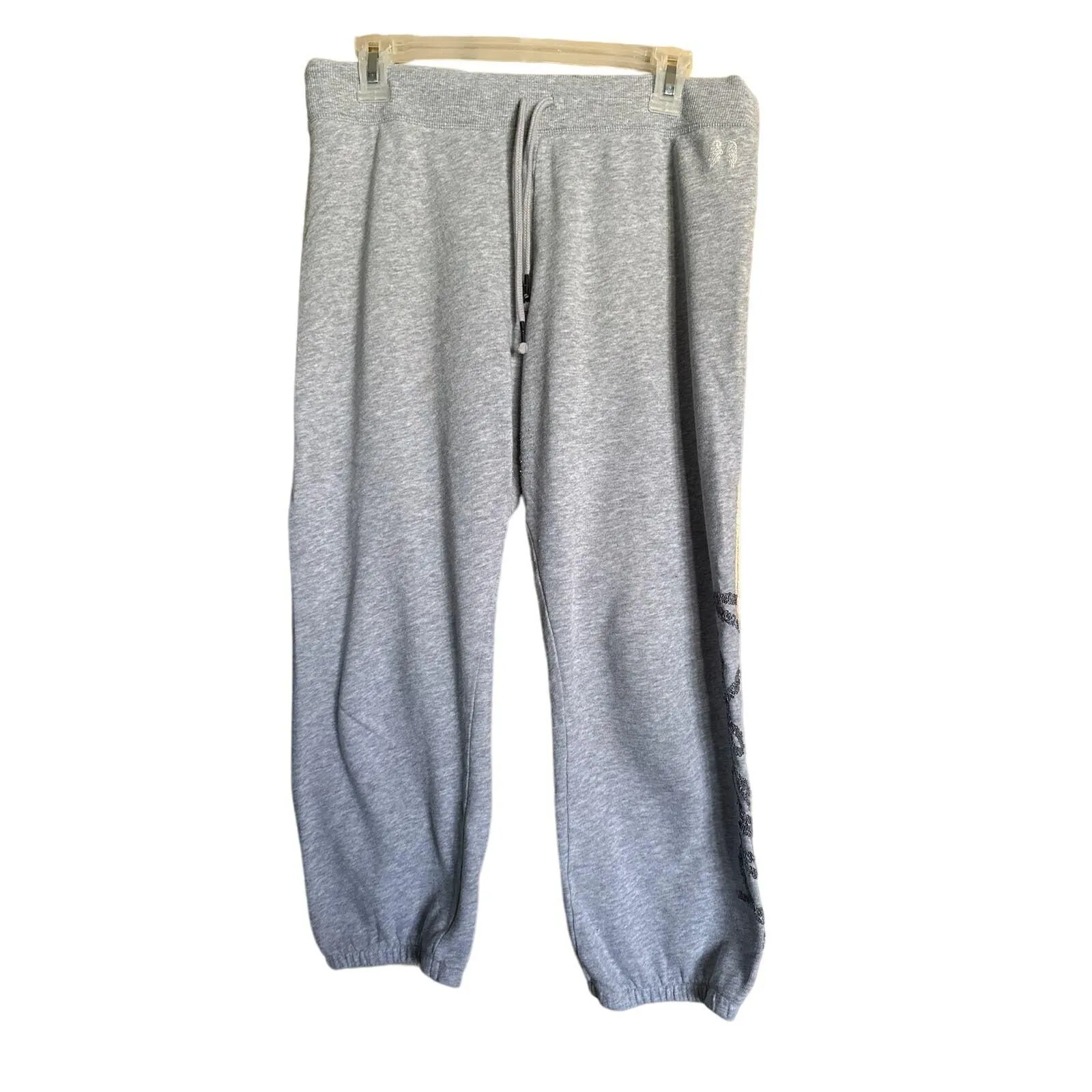 Product image for Victoria's Secret Gray Sequin Sweatpants Size Medium - pre-owned---good - Victoria's Secret