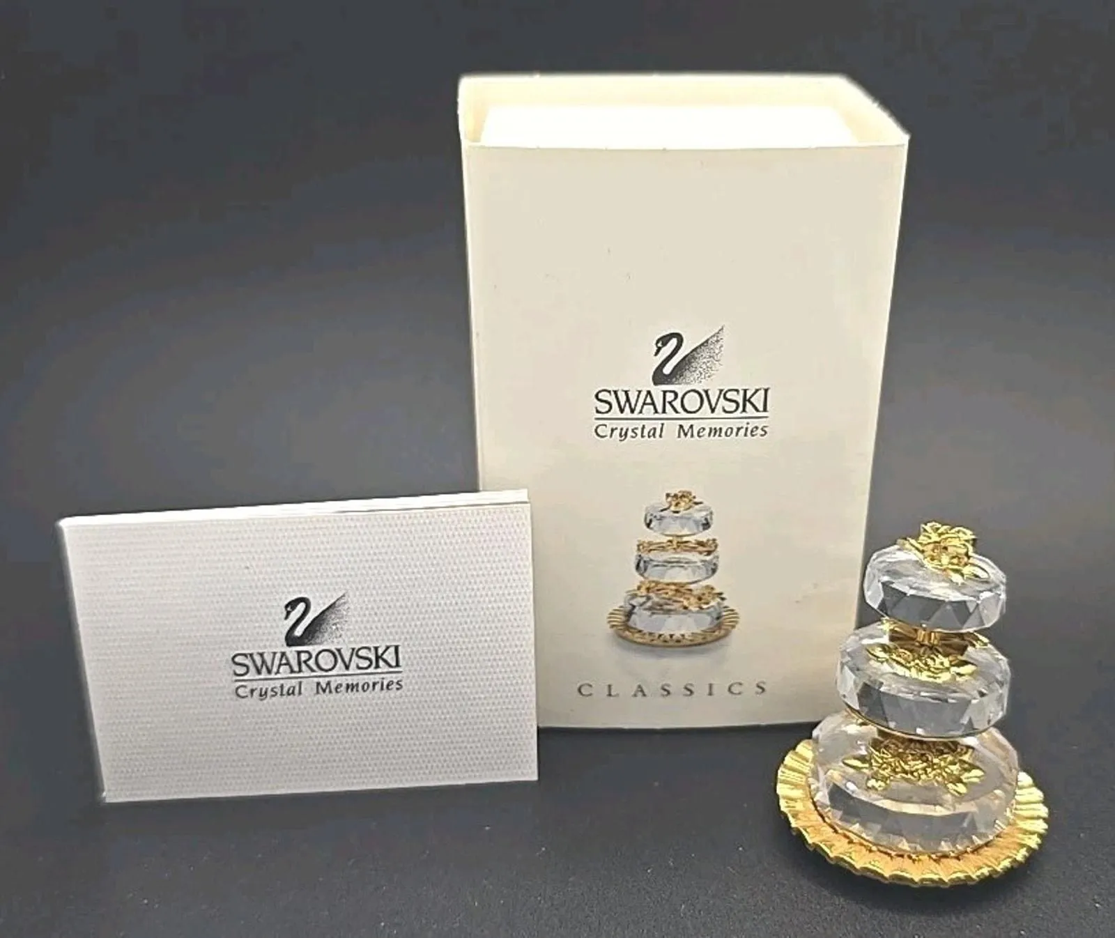 Product image for Swarovski tier cake wedding figurine Crystal memories in Box PB24