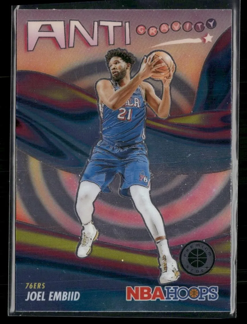 Product image for 2023-24 Hoops Premium Stock #7 Joel Embiid Anti Gravity Philadelphia 76ers
