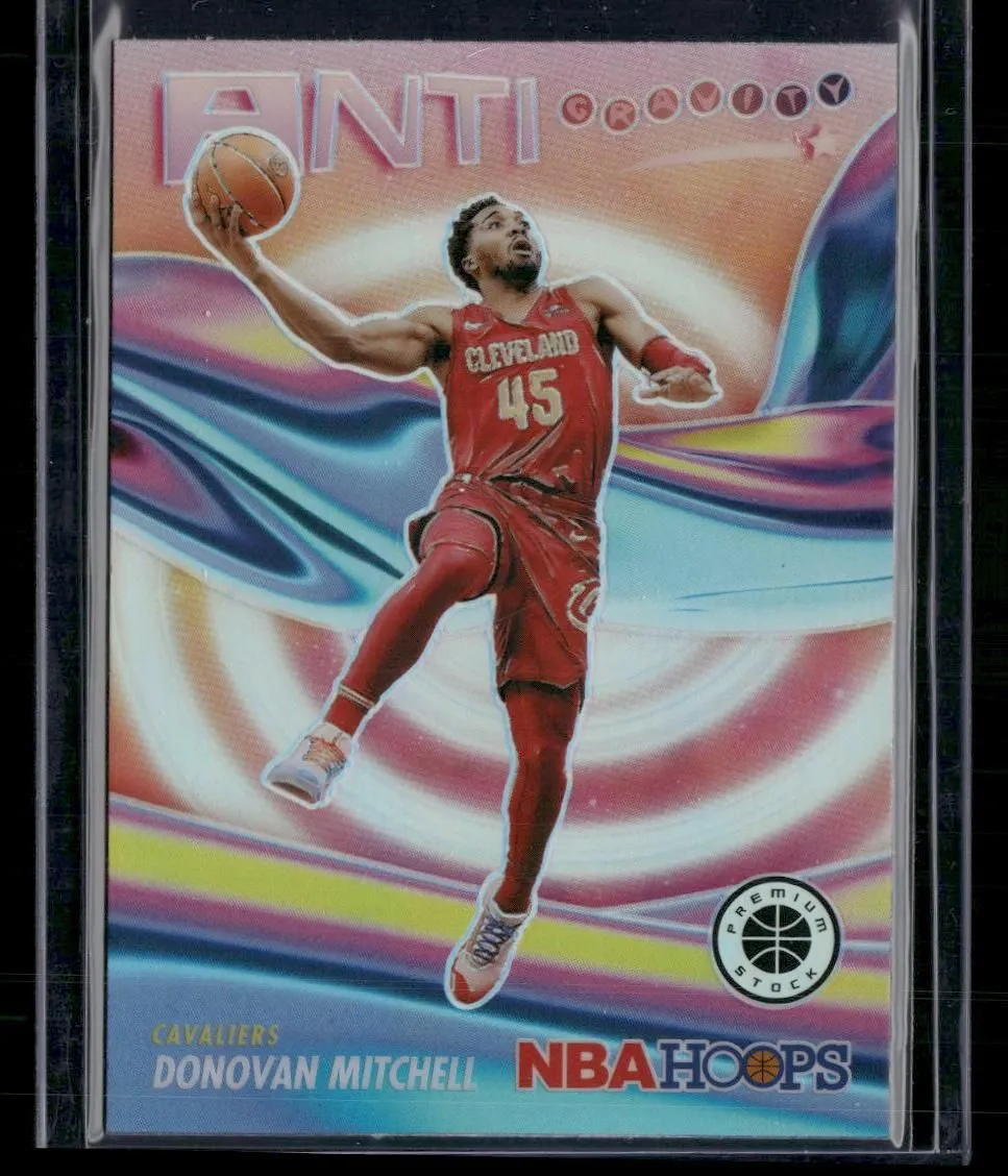 Product image for 2023-24 Premium Stock #10 Donovan Mitchell Anti Gravity Silver Prizm Cavaliers