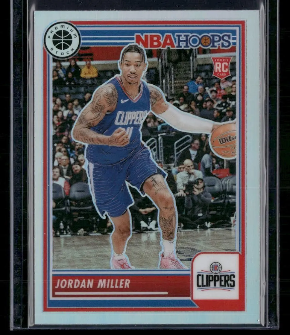 Product image for 2023-24 Hoops Premium Stock #237 Jordan Miller Silver Prizm Los Angeles Clippers