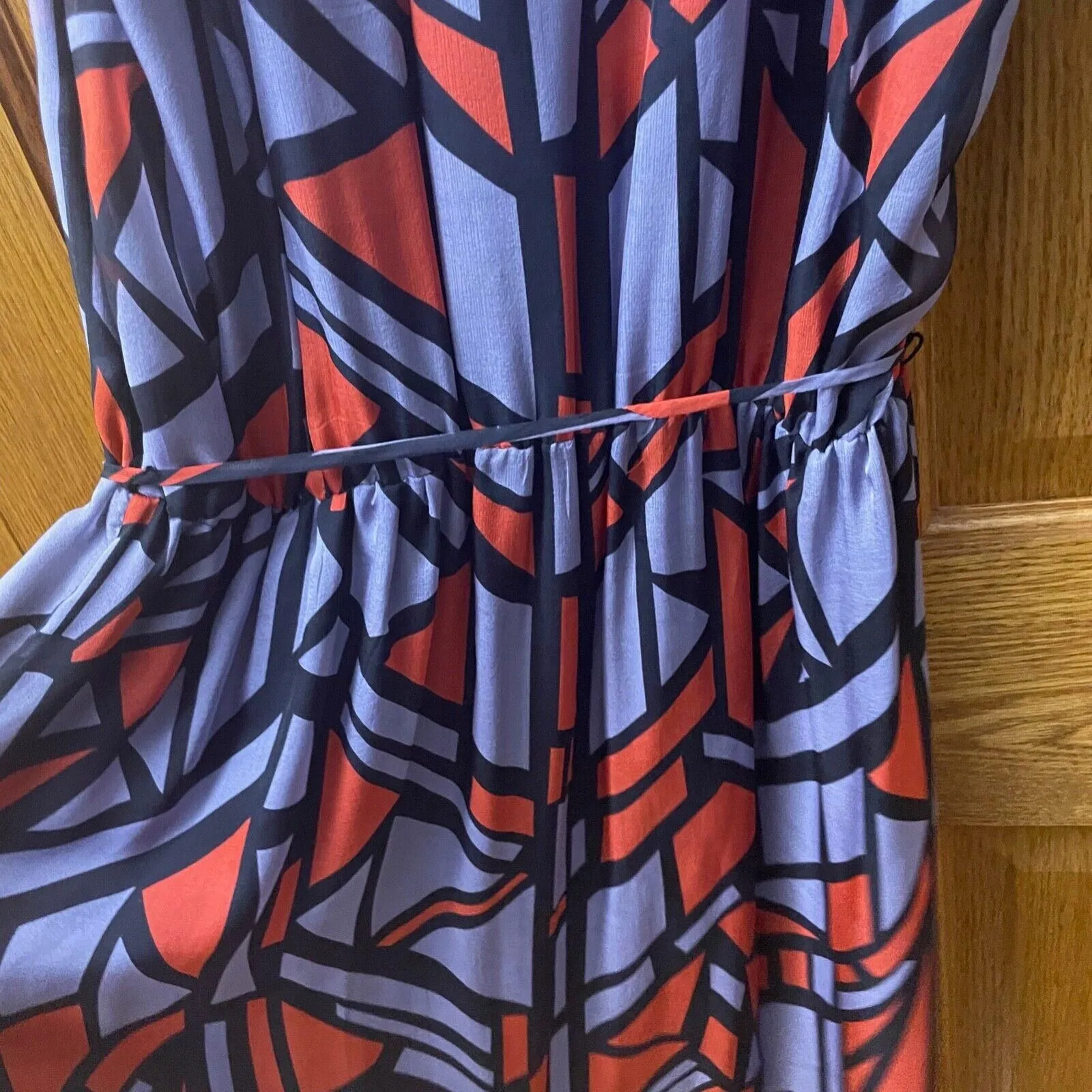 strapless open back dress ROBERT RODRIGUEZ 8 purple pleated dress $395 party sundress trapeze –  Jenifers Designer Closet main image 1