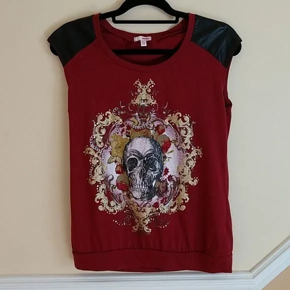 Product image for Bongo Red Skull Shirt size Large