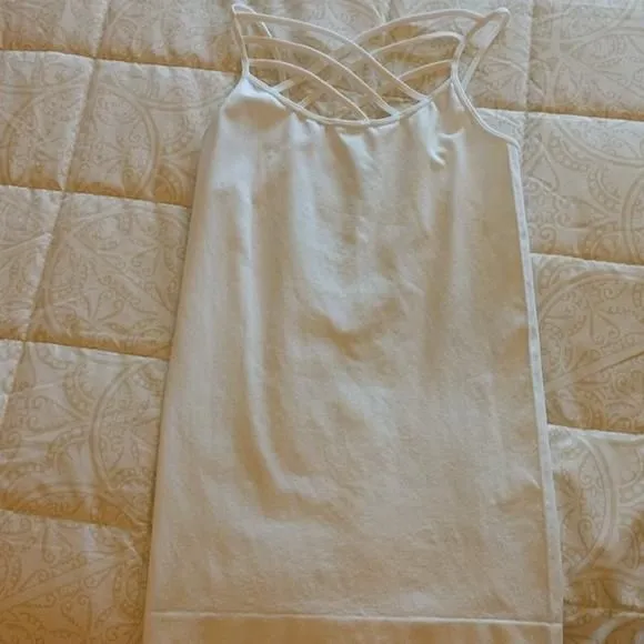 Product image for Zenana Outfitters White Cross Cross Cami size L/XL