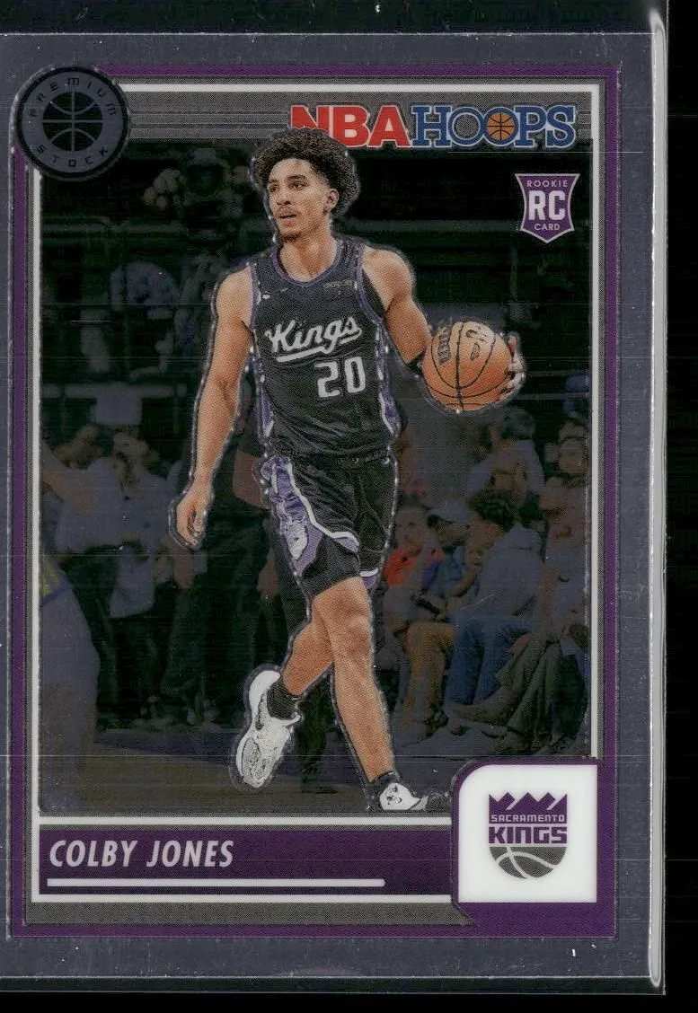 Product image for 2023-24 Hoops Premium Stock #49 Colby Jones Sacramento Kings