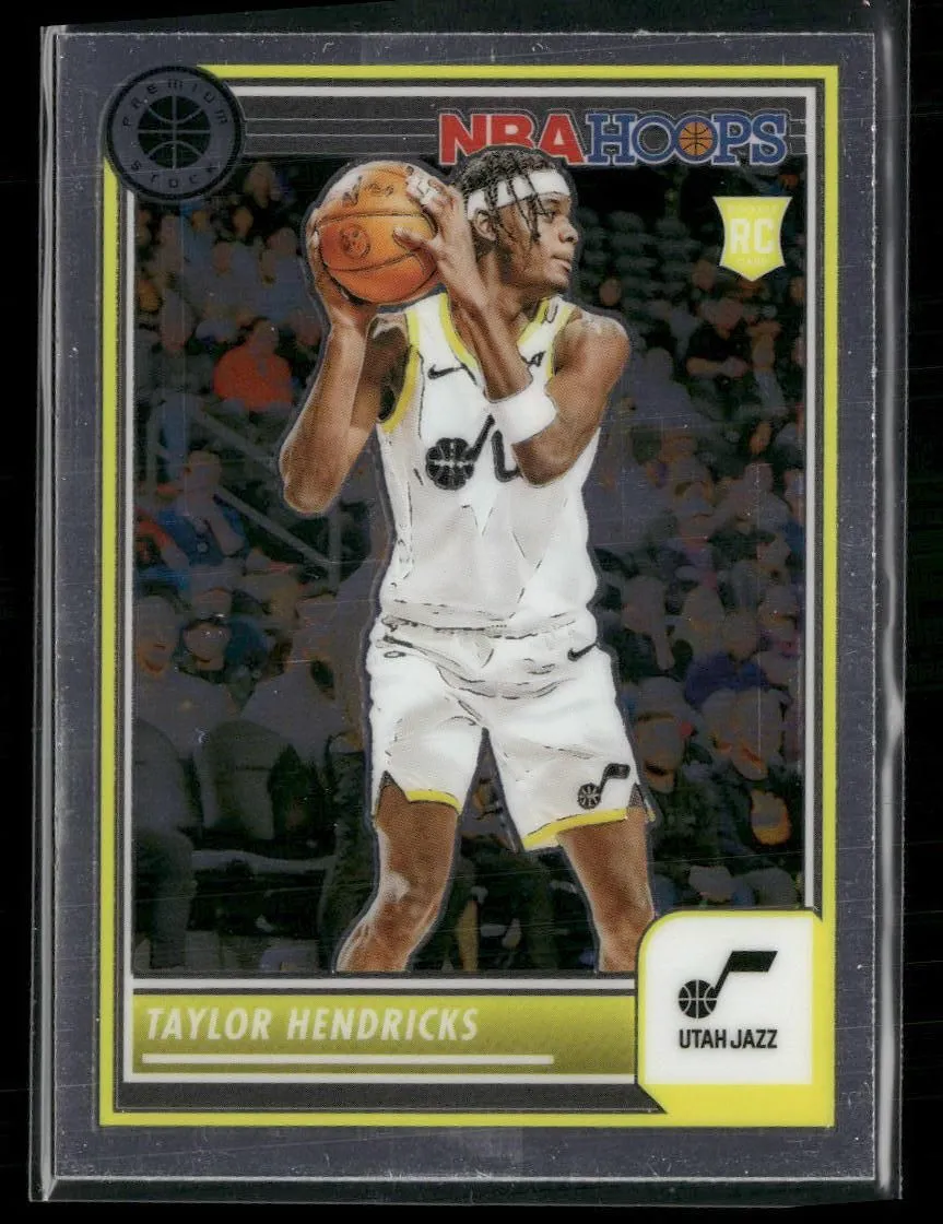 Product image for 2023-24 Hoops Premium Stock #222 Taylor Hendricks Utah Jazz Rookie