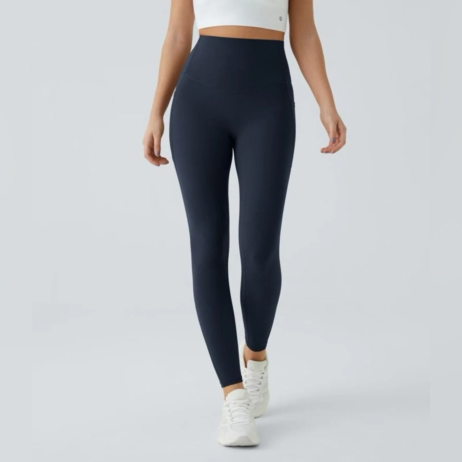 Product image for Halara SoCinched High Waisted Tummy Control Training Leggings 7/8 length Carbon Medium - HALARA