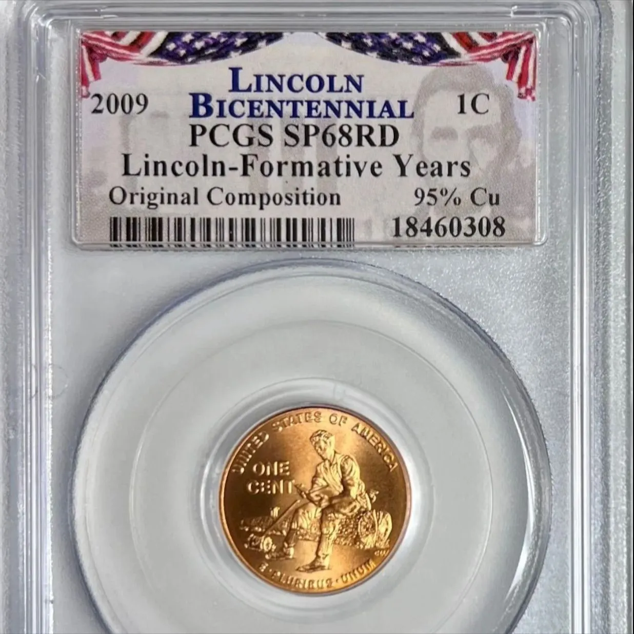 Product image for 2009 Lincoln 1C PCGS SP68RD Formative Years Satin Finish