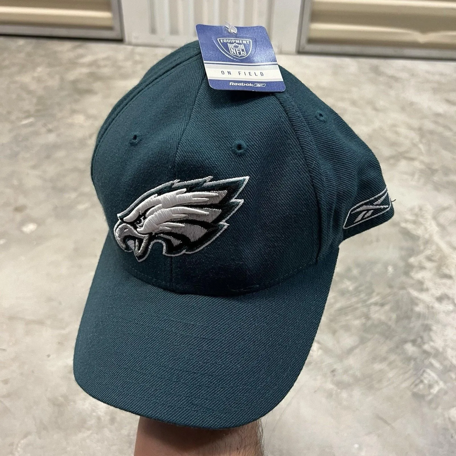 Product image for Philadelphia Eagles Hat Cap Sz 7 3/8 Mens Green Reebok Wool Blend Football NFL - Reebok