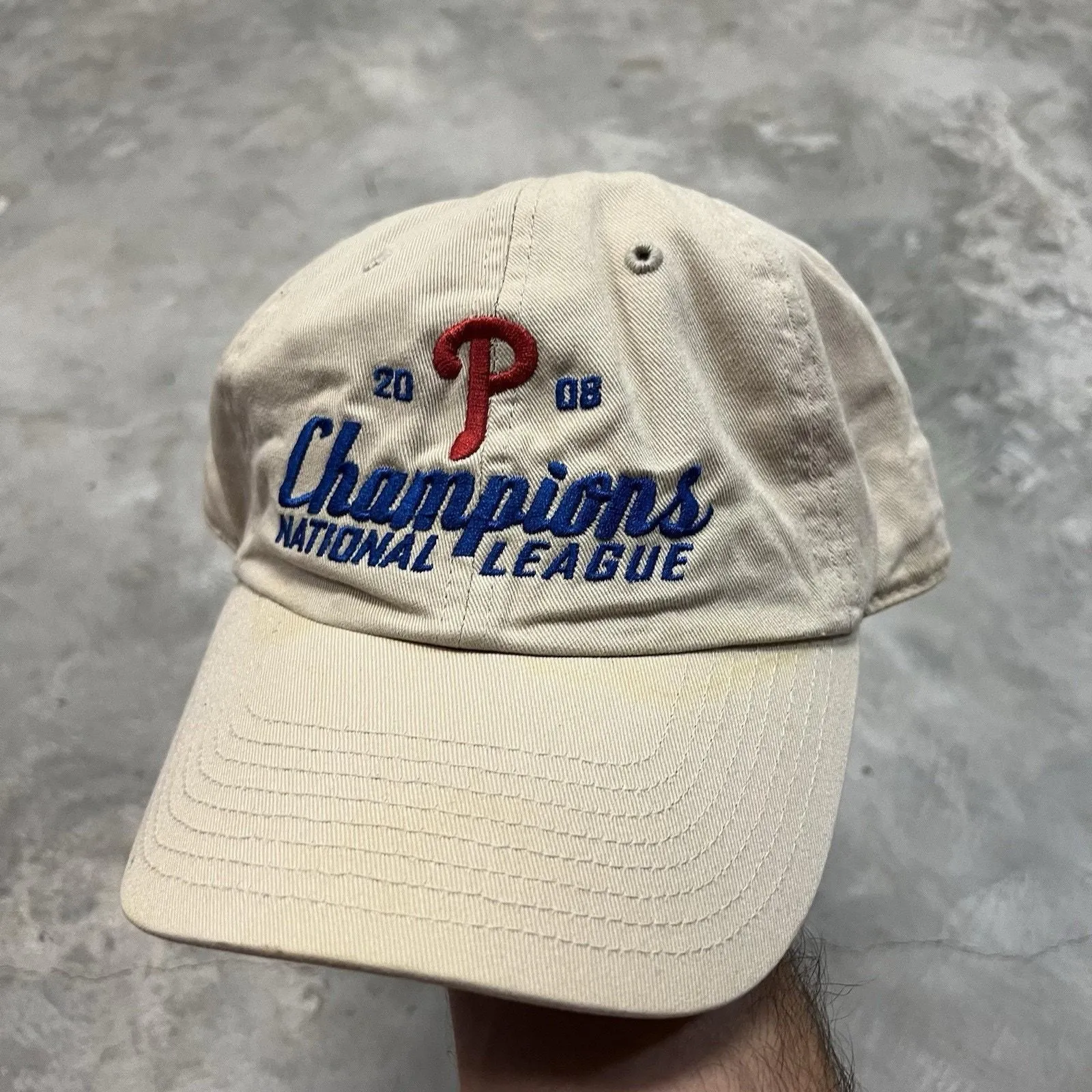 Product image for Philadelphia Phillies Hat Mens Beige Strapback Champions 2008 Twins Enterprise - Twins Enterprise