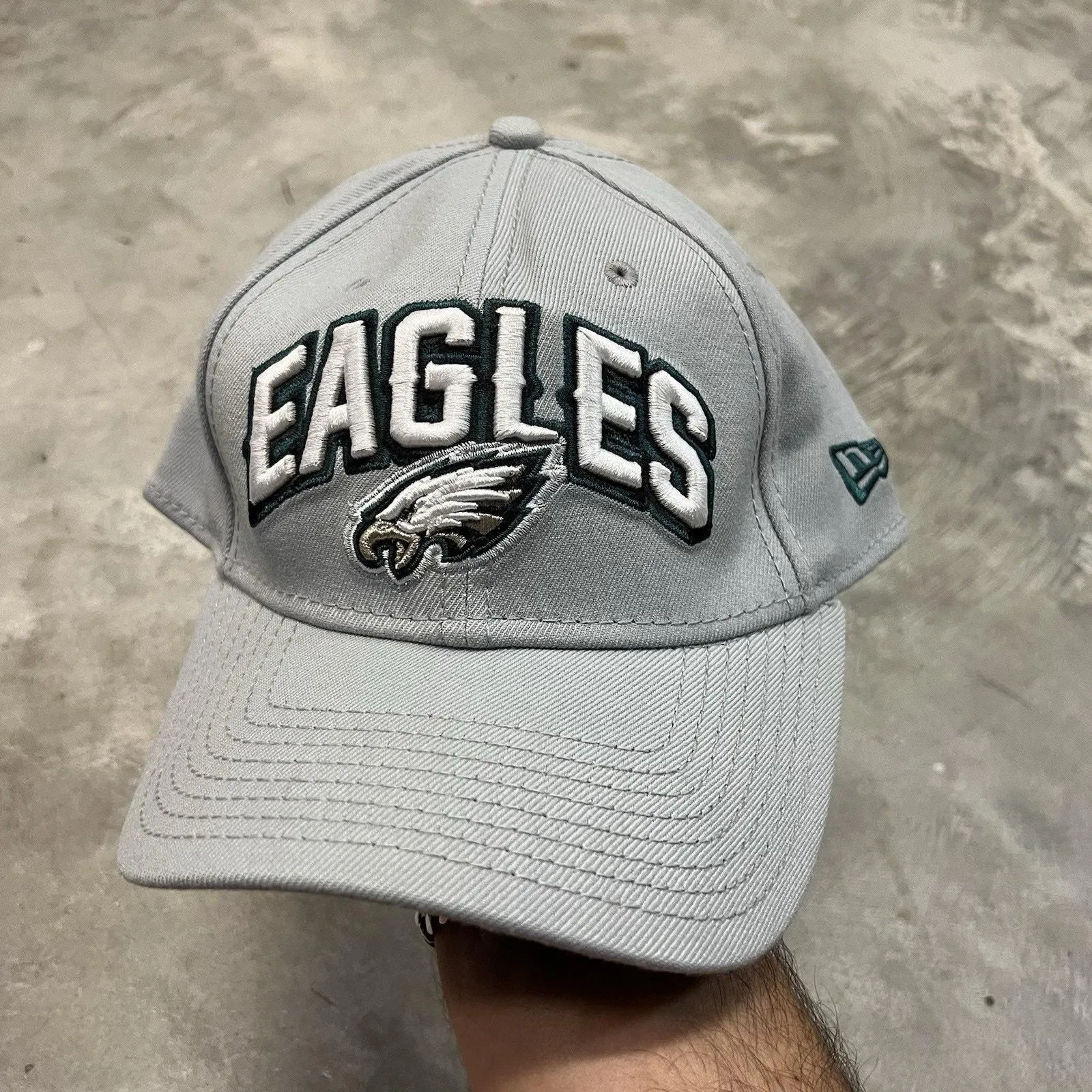 Product image for New Era Men's Fitted Hat Gray Size M-L Philadelphia Eagles Embroidered Logo - New Era