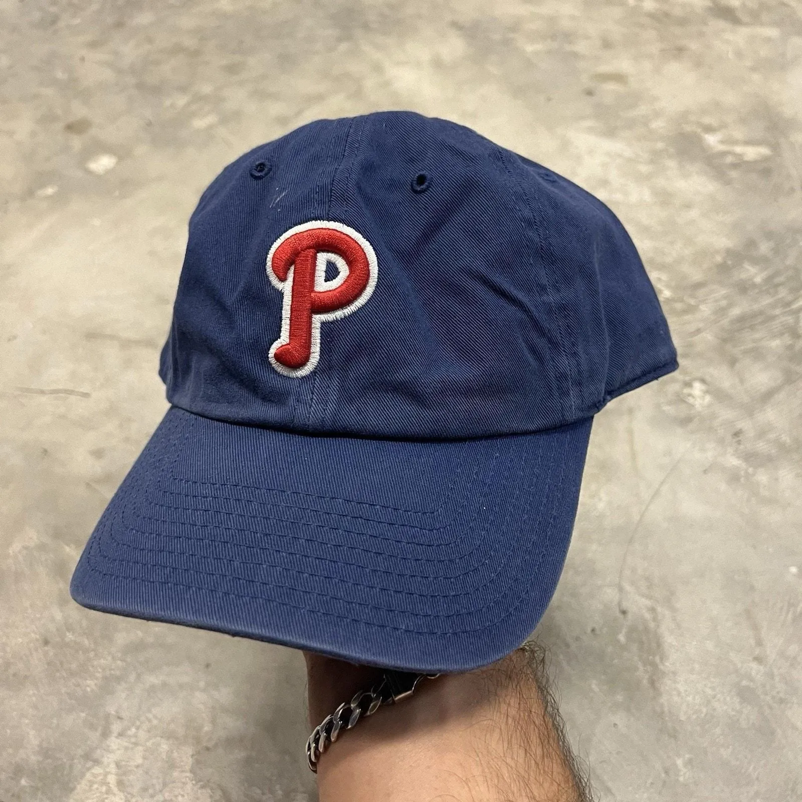 Product image for Philadelphia Phillies 47 Brand Clean Up Hat Mens Blue Cap Adjustable Strap - ’47