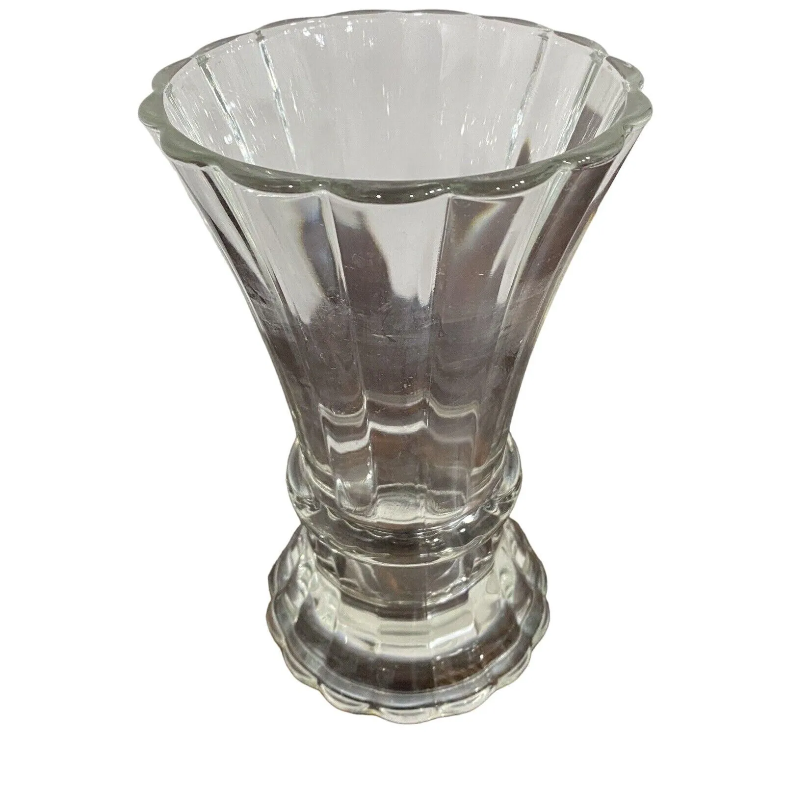 Product image for Luminarc Crystal Vase Gerbe France Fluted 8.5” Tall Heavy Base