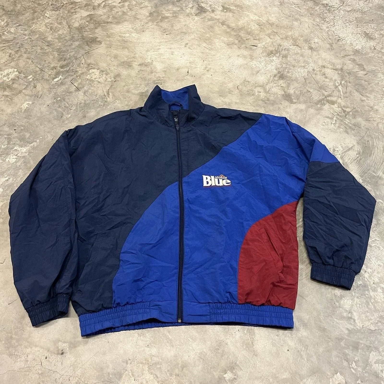 Product image for Labatt Blue Beer Jacket Vintage Promark Mock Neck Long Sleeve Men Size Large - ProMark