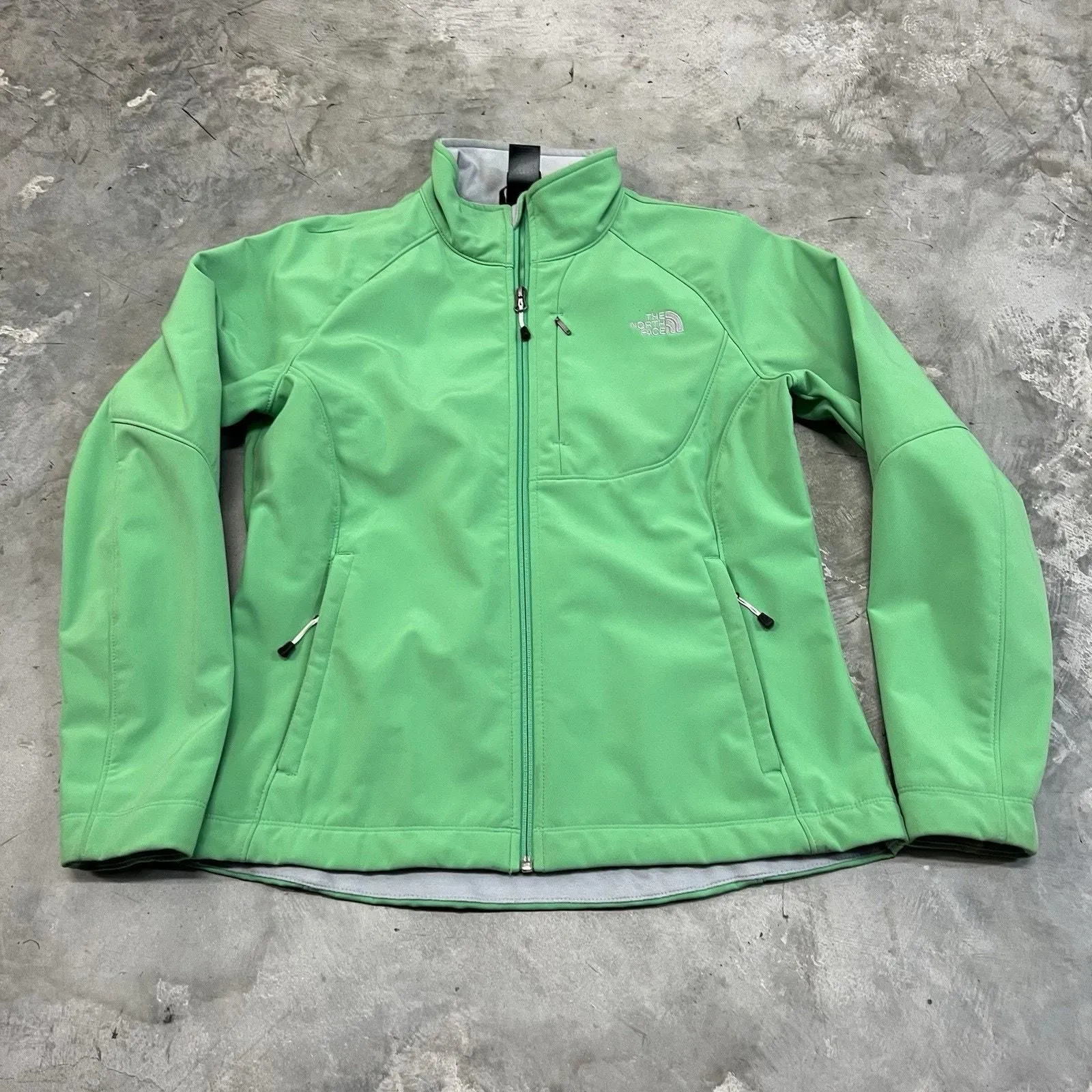 Product image for North Face Jacket Womens Large Green Softshell Full Zip Performance Outdoor AMVX - The North Face