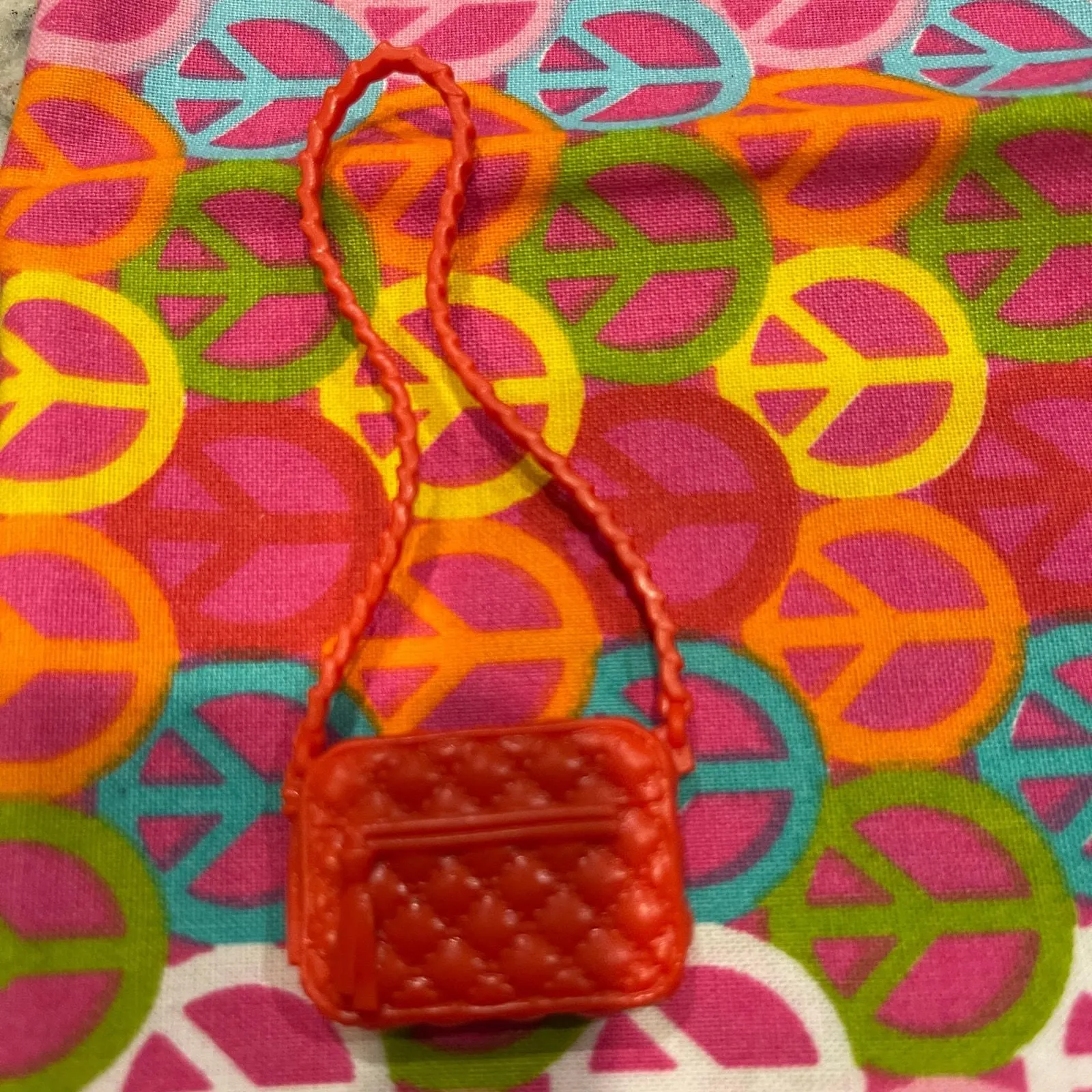 Product image for Mattel Barbie Red Mock Quilted Purse with Strap Accessory