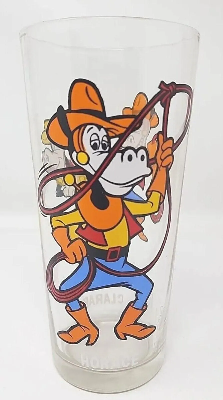 Product image for 1978 Walt Disney Happy Birthday Mickey Pepsi Glass - Horace / Clarabelle U301