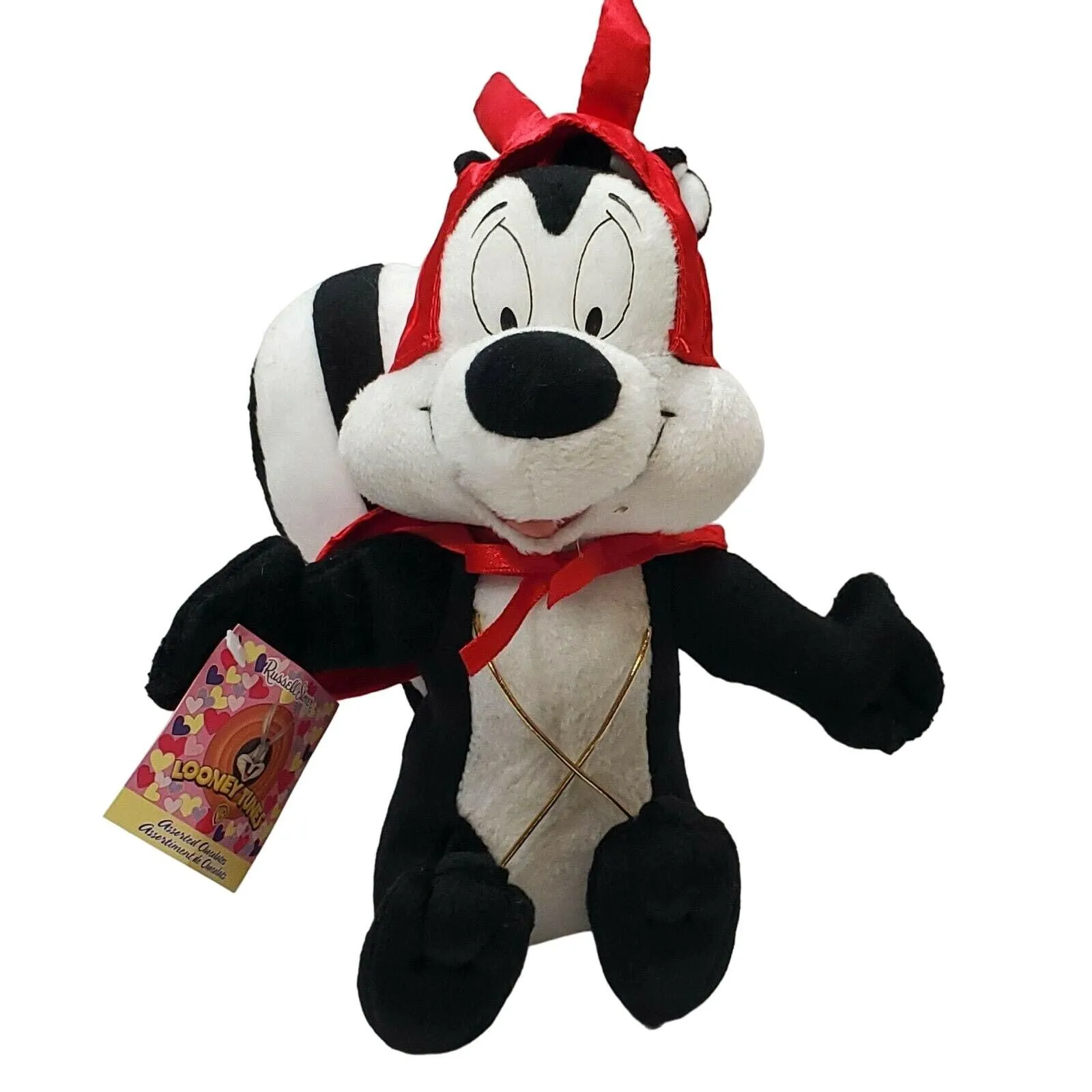 Product image for Looney Tunes Devil Pepe Le Pew 10" Plush Stuffed Russell Stover Gift Tag - new
