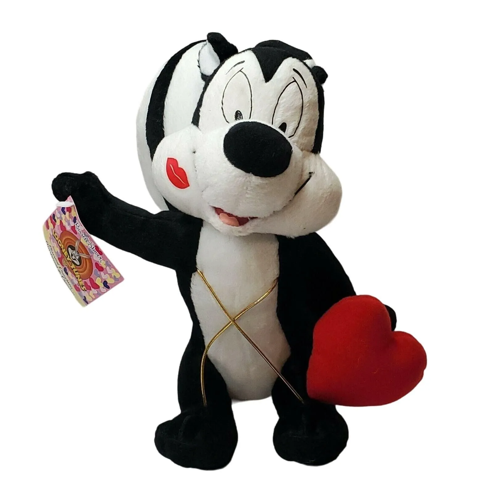 Product image for Looney Tunes Pepe Le Pew 10" Plush Stuffed Russell Stover Gift Tag - new