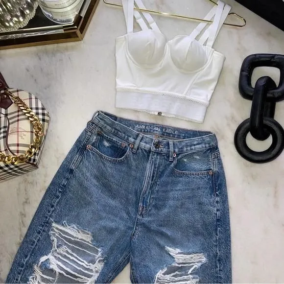 Product image for American Eagle Outfitters Baggy Distressed Jeans in Light Wash