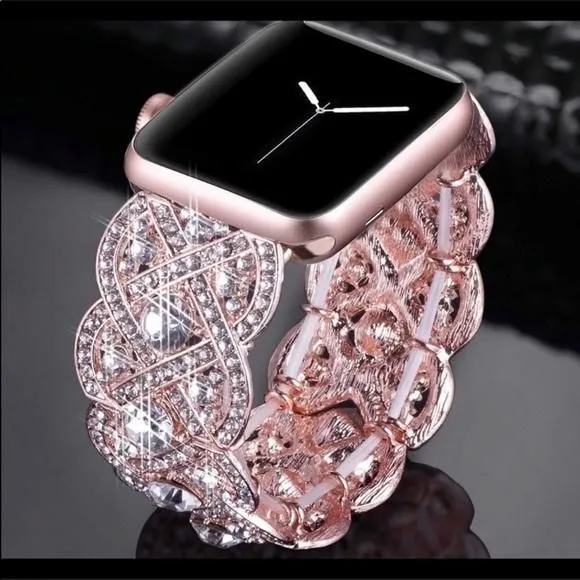 Product image for Rose Gold sparkly Apple watch Band Brand New