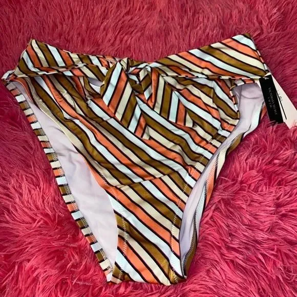 Product image for Victoria's Secret Tie-Front High-Rise Cheeky Bikini Bottom Size XL