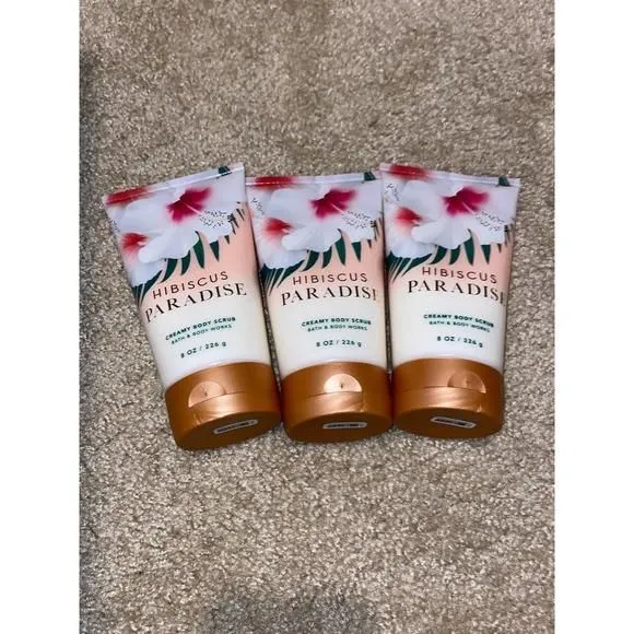 Product image for Hibiscus Paradise Creamy Body Scrub 8 oz Bath & Body Works Lot Of 3