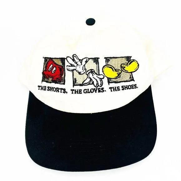 Product image for Vintage Walt Disney World Canvas Hat Cap Mickey Mouse Snapback Hat