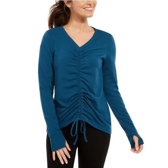 Product image for Ideology Womens Running Workout Pullover Top Blue Size: XS