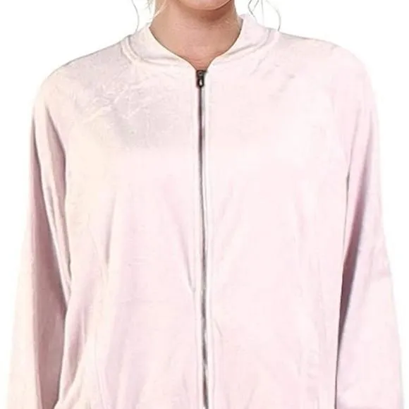 Product image for DKNY Sport Womens Sweatshirt Fitness Athletic Jacket Pink Size:XL