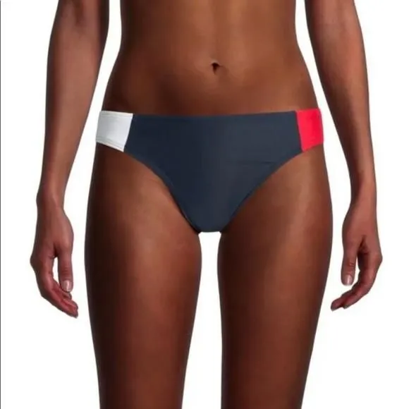 Product image for Tommy Hilfiger Women's Classic Skinny Colorblock Bikini Bottom