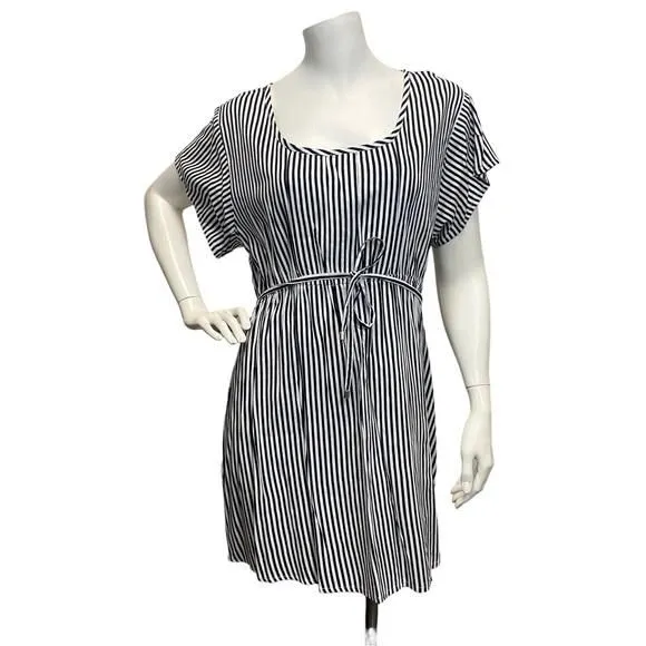 Product image for Oh! Mamma XL Stripe Black White Mini Dress