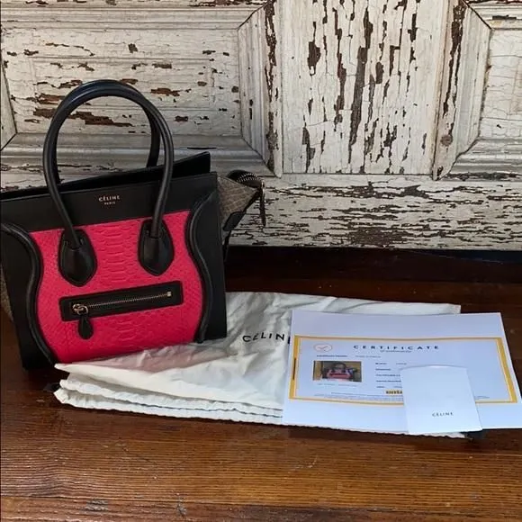 Product image for Celine Micro Luggage Python Embossed