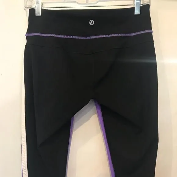 Product image for Lululemon Black and Purple Yoga Crops