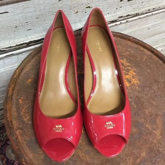Product image for Red Coach Peep Toe pumps