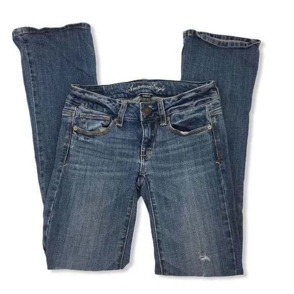 Product image for American Eagle Skinny Kick Sequin Back Pocket Jean
