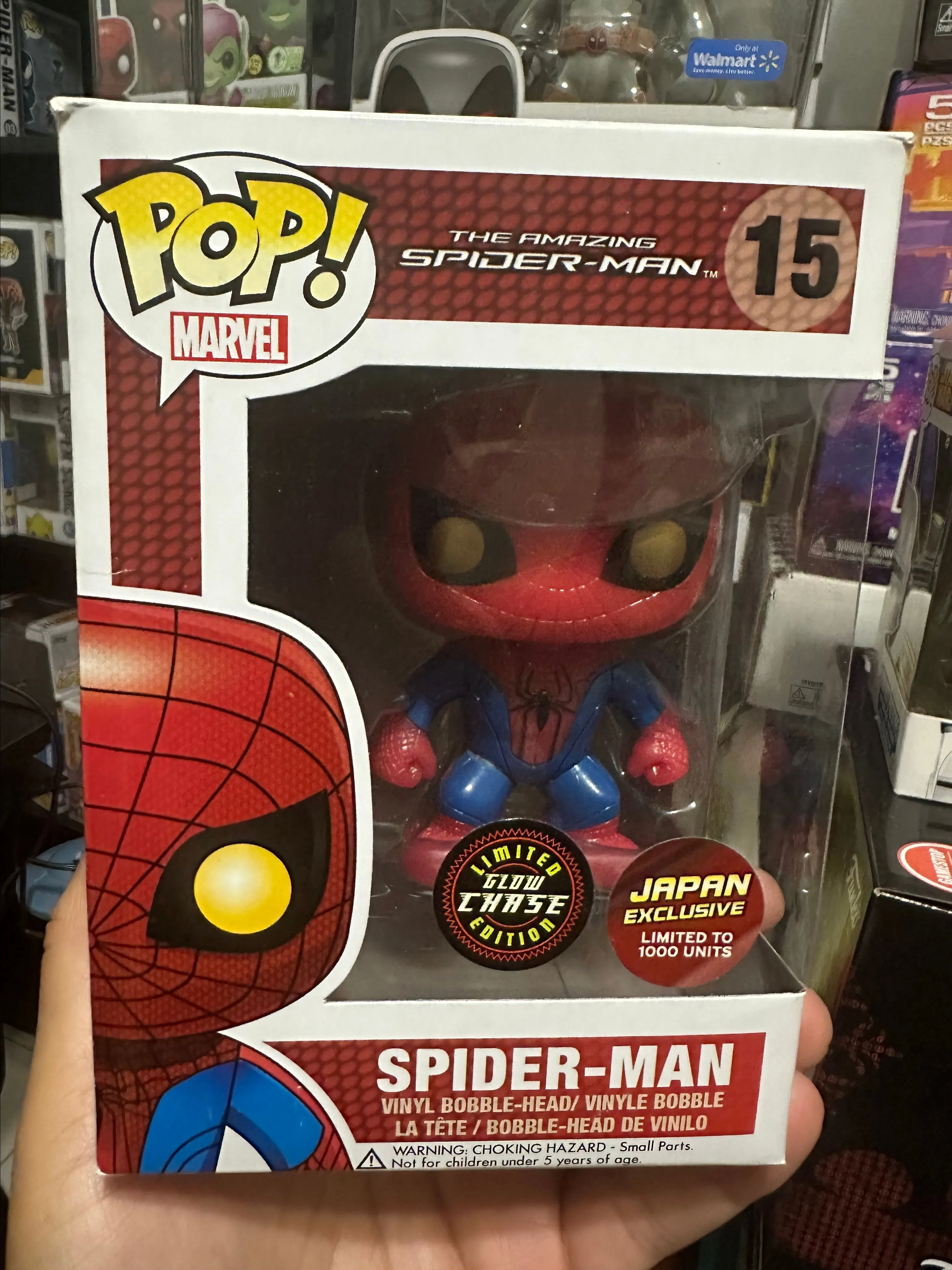レア ファンコ ポップ マーベル スパイダーマン フィギュア 15 Funko Pop! Marvel Amazing Spider-Man #15 Glow Chase Japan