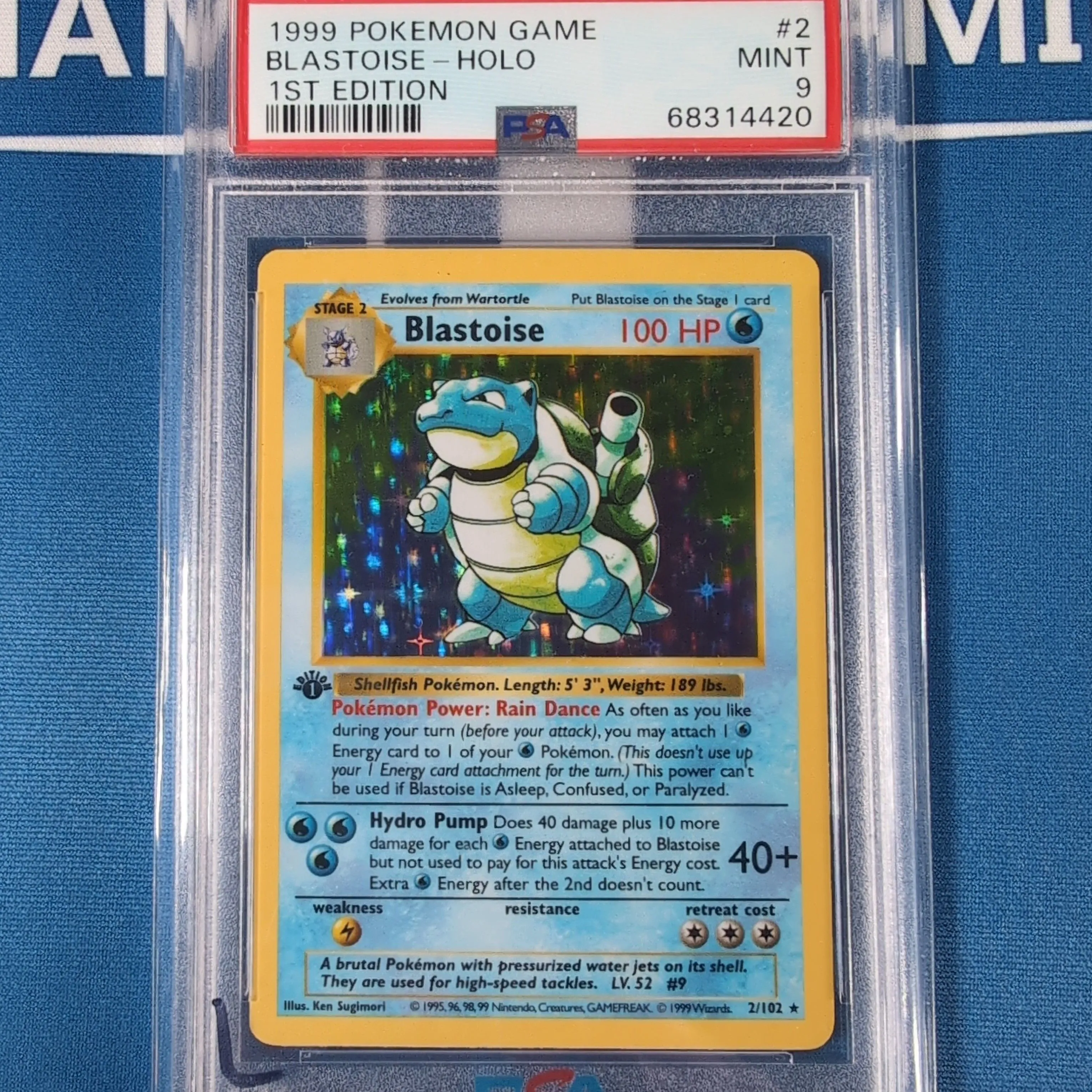 Pokémon Blastoise Holo Gem Mint hotsell 10