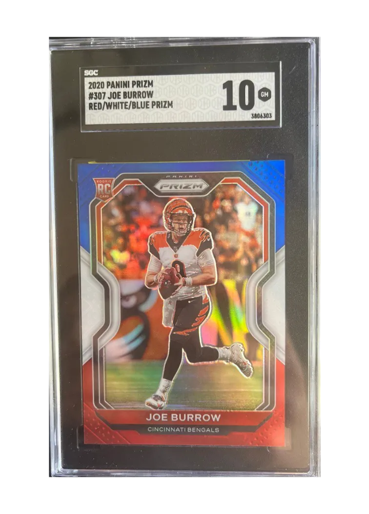 Joe Burrow Prizm Red White and Blue hotsell Rookie #307