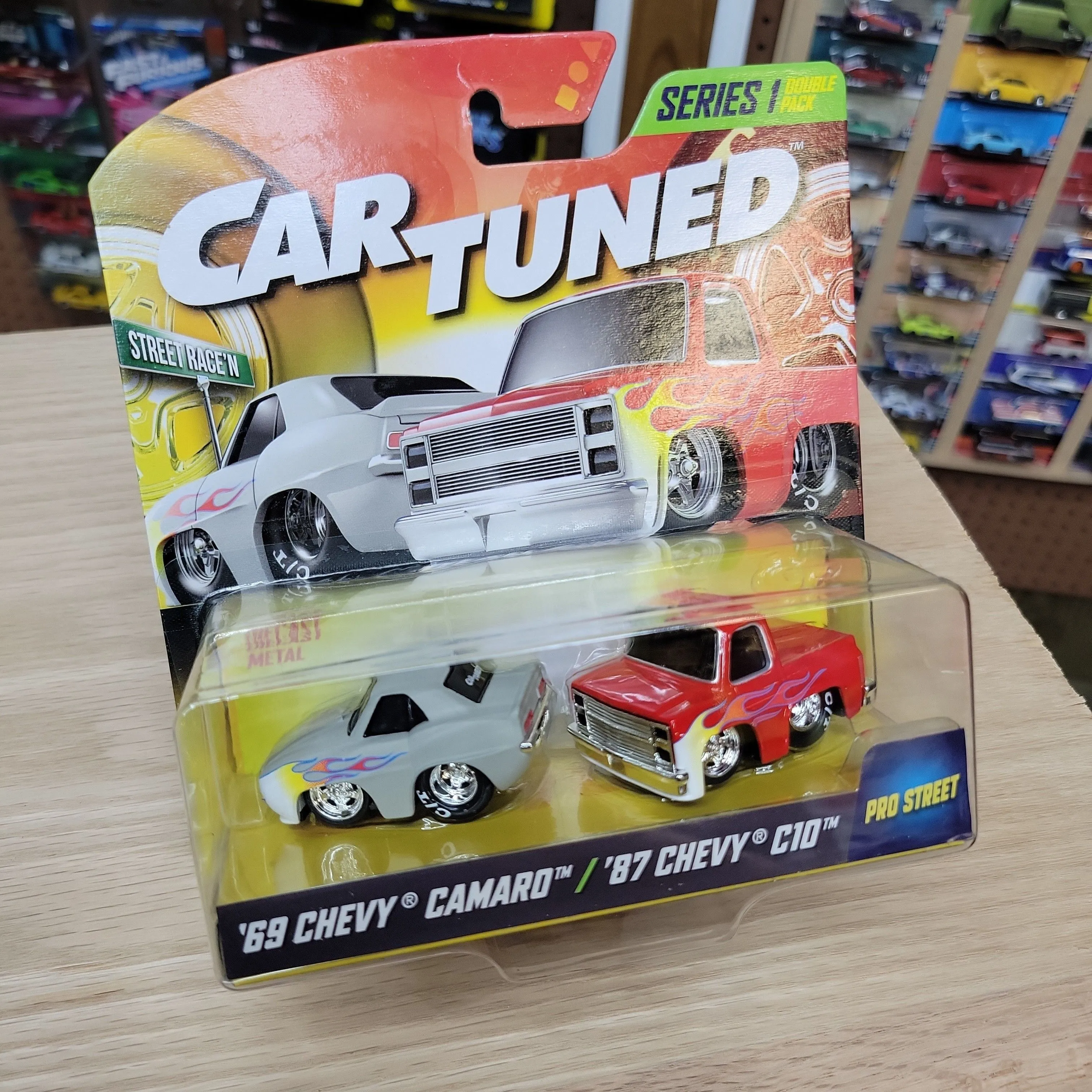 MGA Car Tuned Series 1 Die Cast '69 Chevy Camaro '87 Chevy