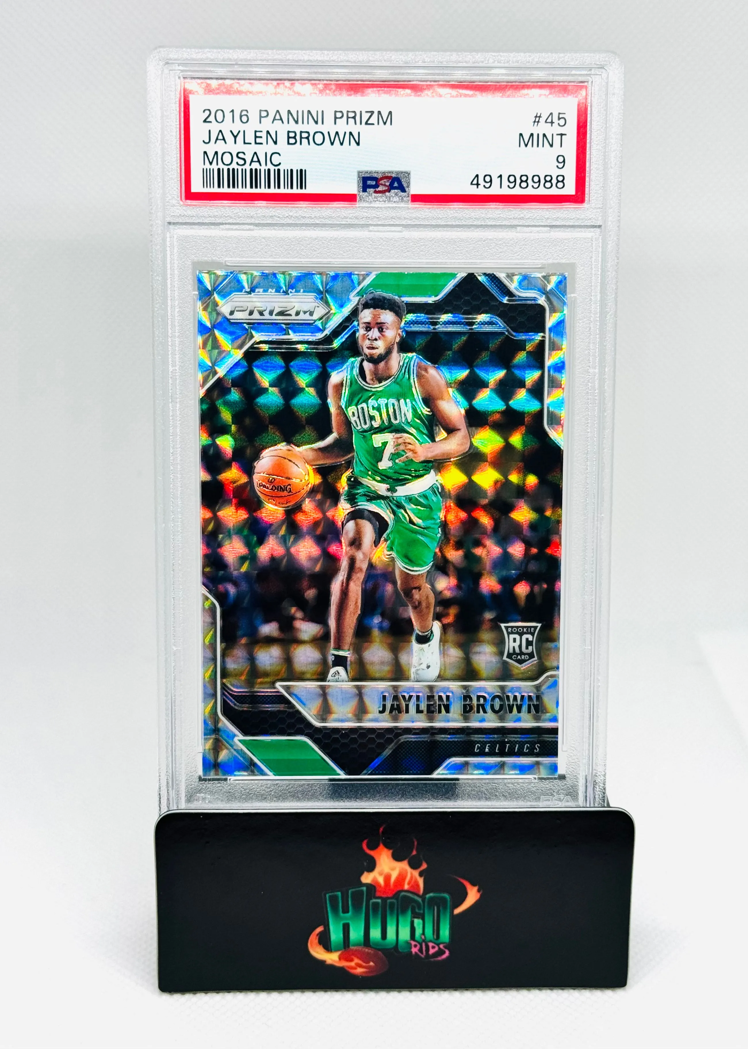 PSA store 9 Jaylen Brown Rookie Red Mosaic Mint