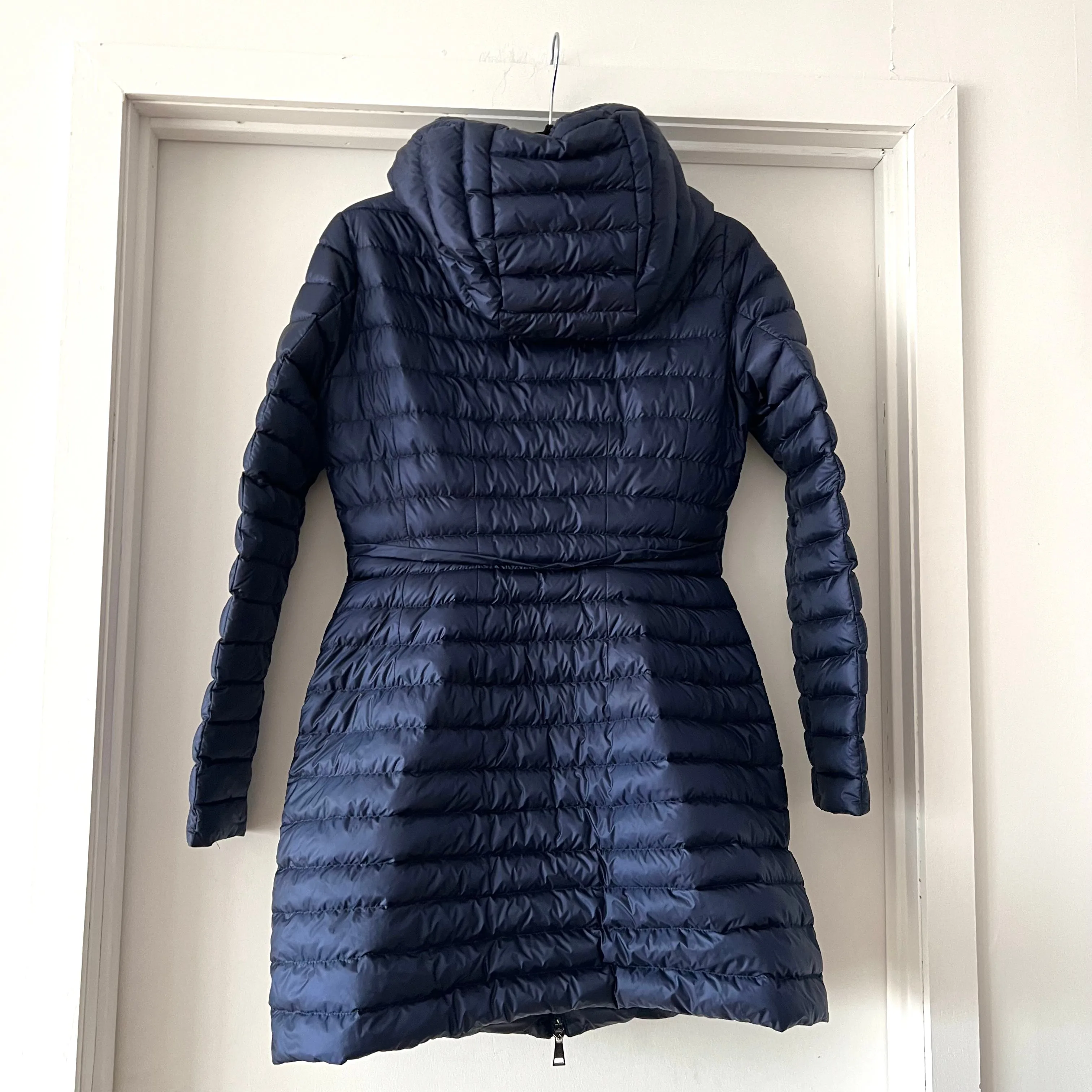 Moncler Barbel Long Down Coat navy blue size XS 0 Whatnot Buy Sell Go Live