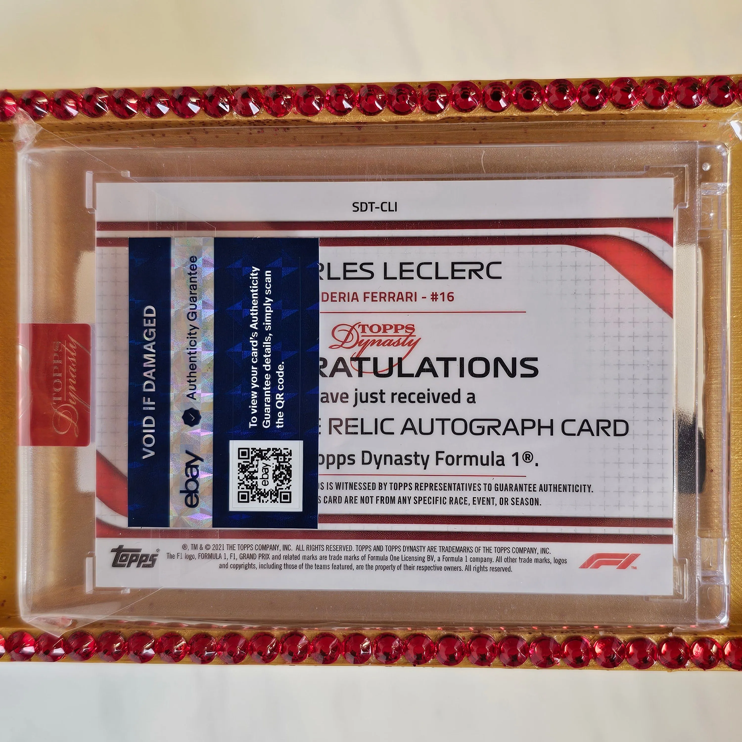 1/1 (1of1) 2021 Topps Dynasty Formula 1 Charles Leclerc Ferrari