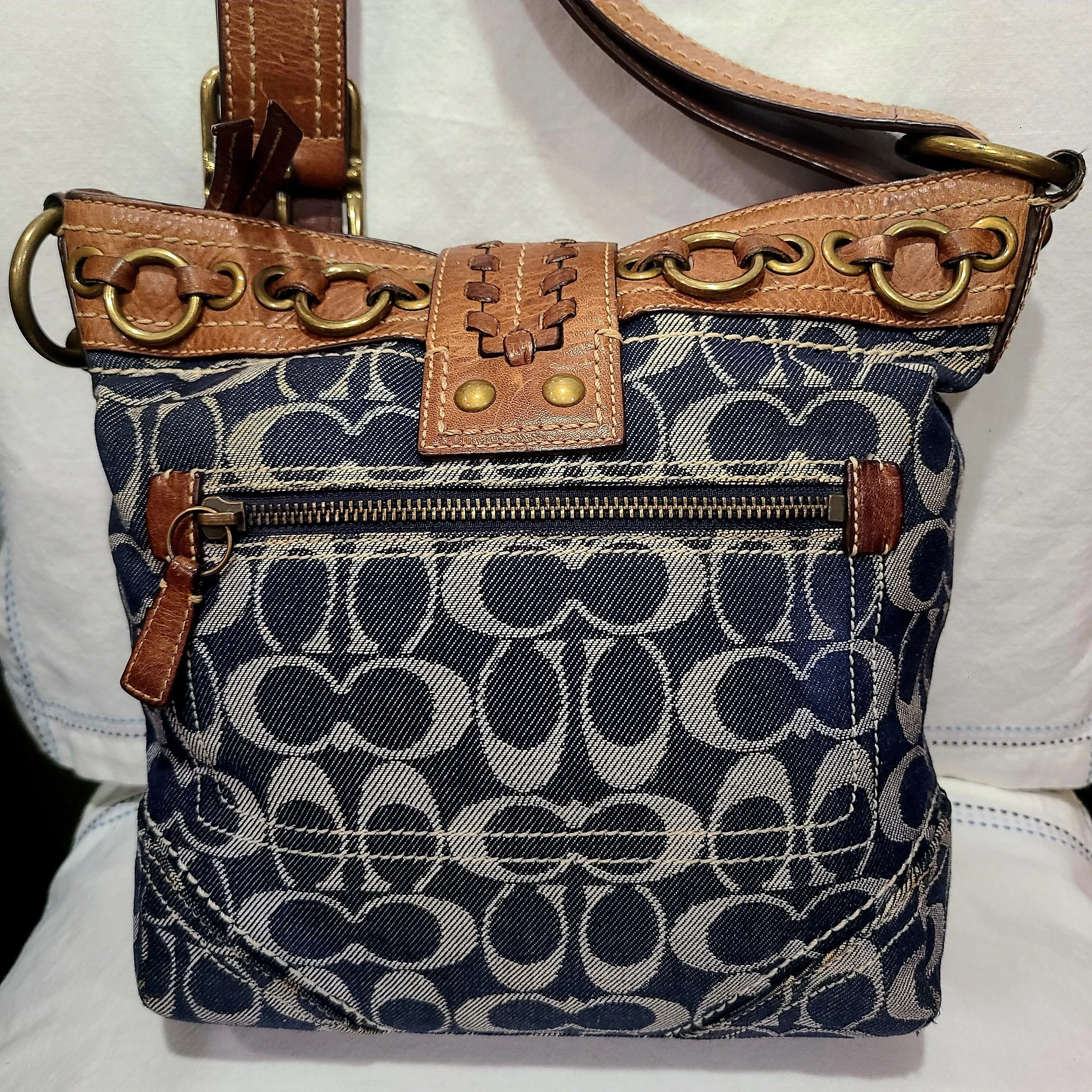coach ショルダー 17-Coach denim Legacy Signature Shoulder Bag 10406 · Whatnot: Shop