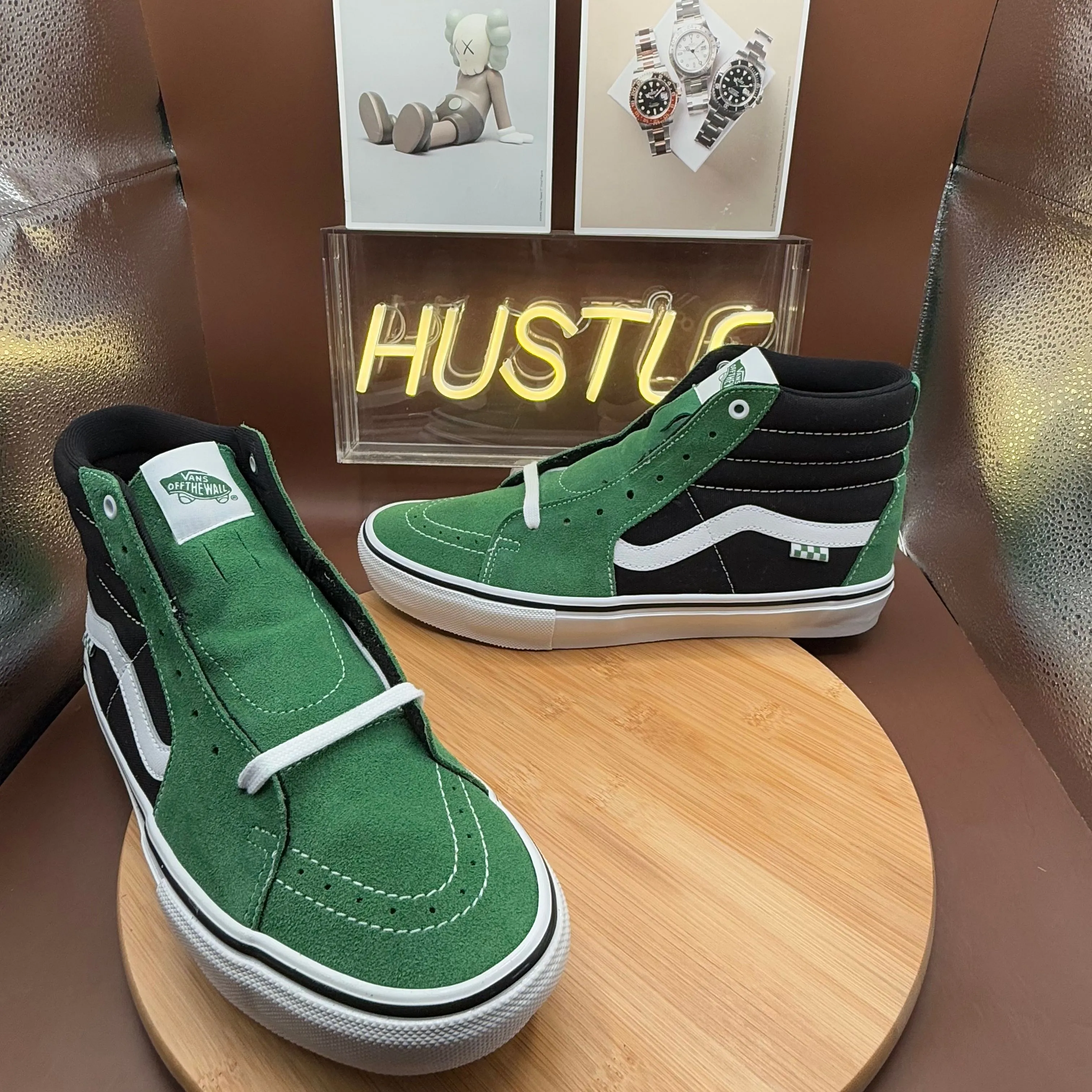 VANS Sk8-Hi Juniper Black Hi Top Skate Men's Sz 11.5