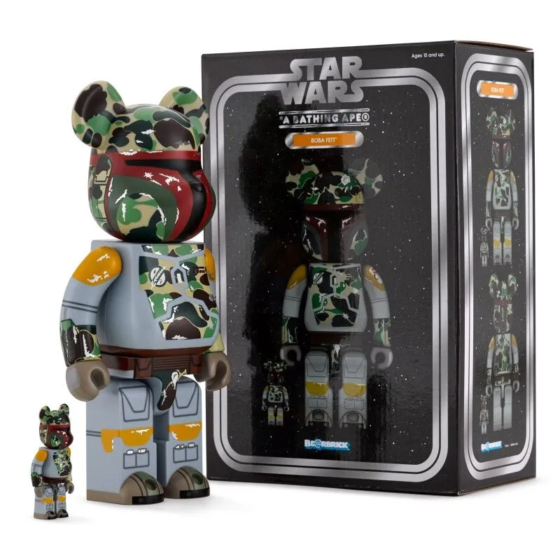 NIB Bearbrick 400% +100 Bape Boba Fett Star Wars Be@rbrick