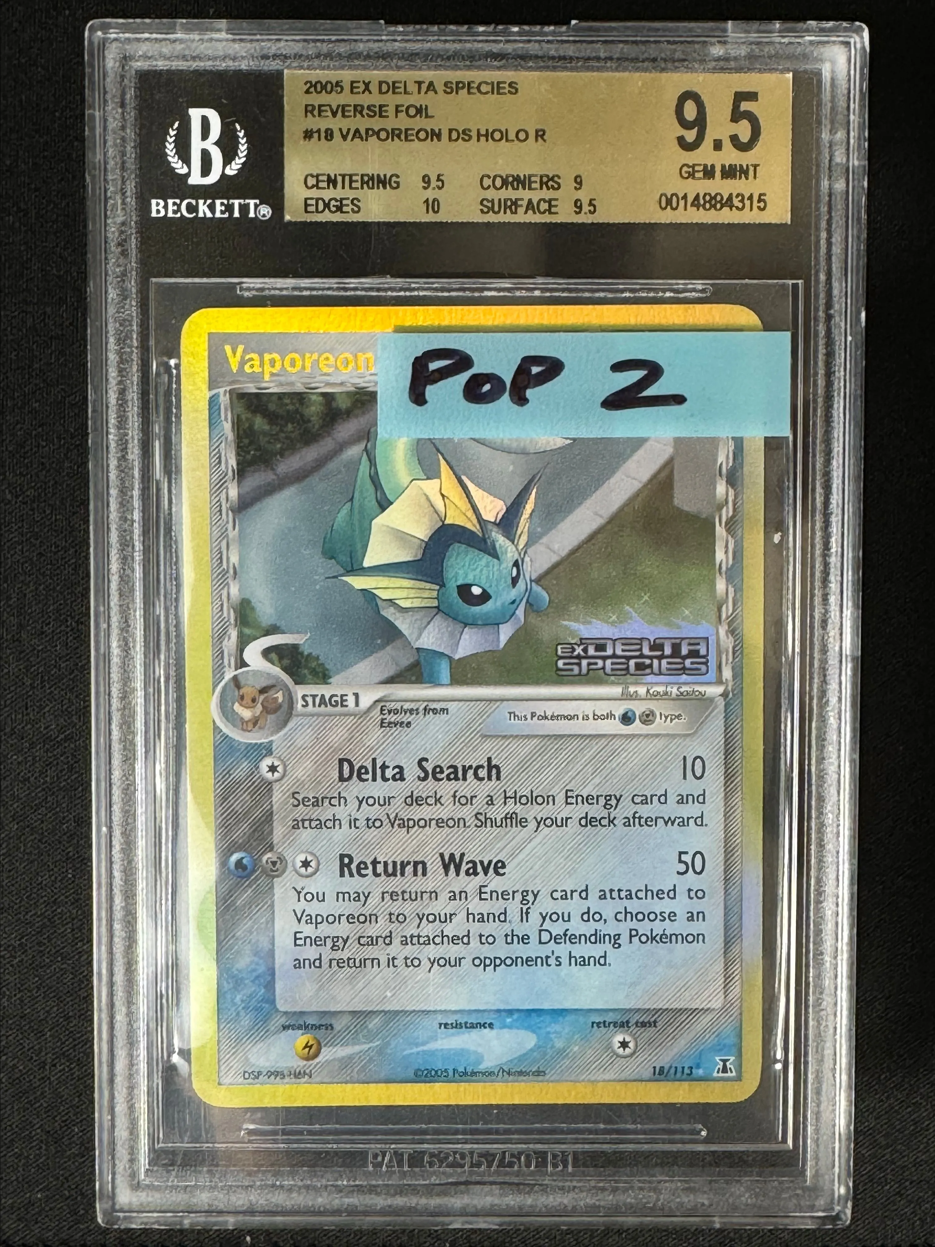 Vaporeon Delta Species 18/113 With Delta Species hot Stamp